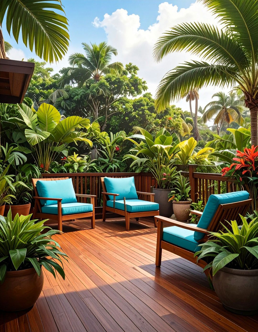 Tropical Hardwood Decking - 30 deck floor covering ideas