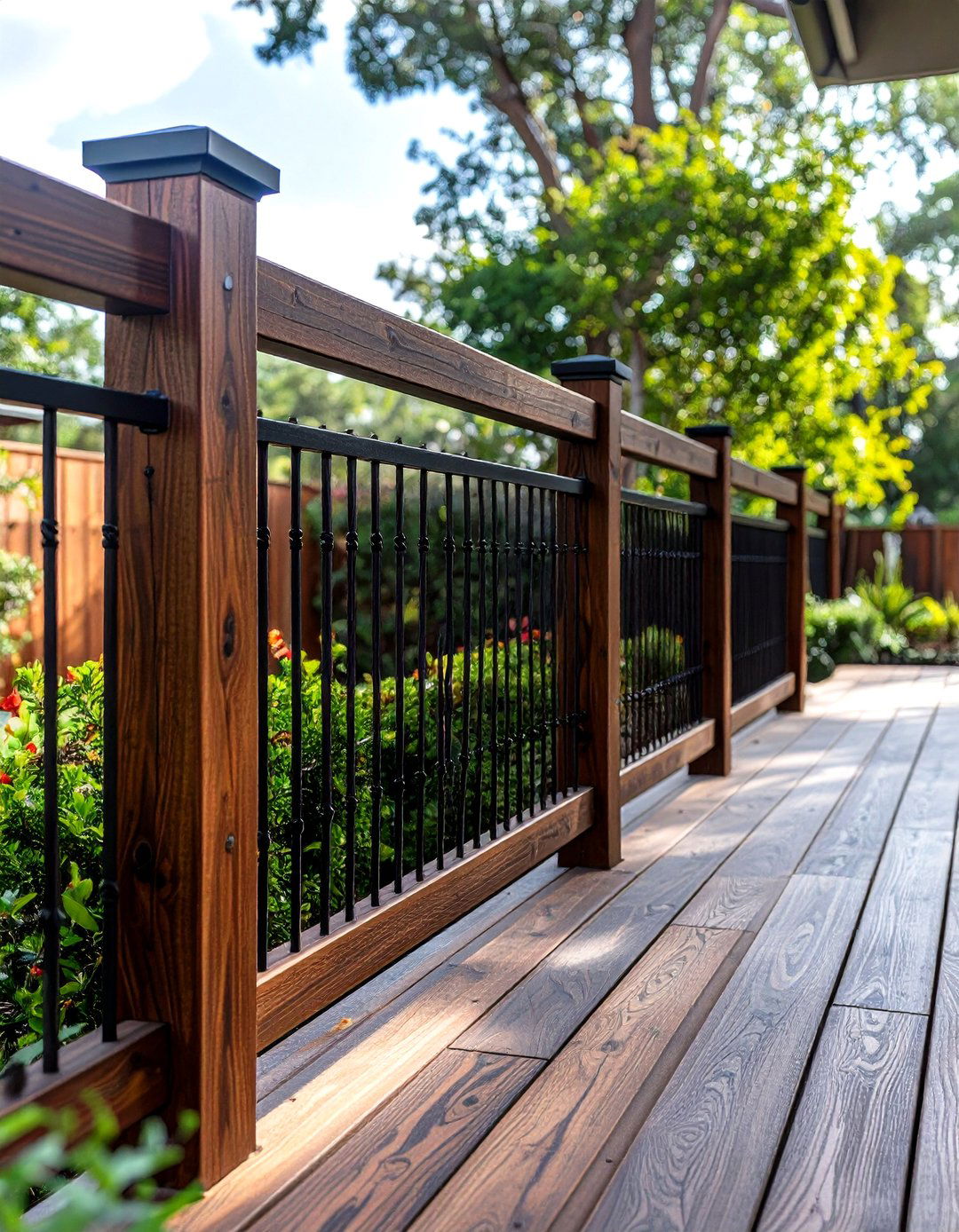 Tropical Hardwood Hog Wire Deck Railing - 30 hog wire deck railing ideas