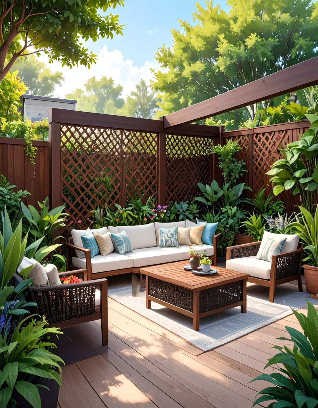 30 Deck Lattice Ideas for Privacy and Better Storage - We Love Home Blog