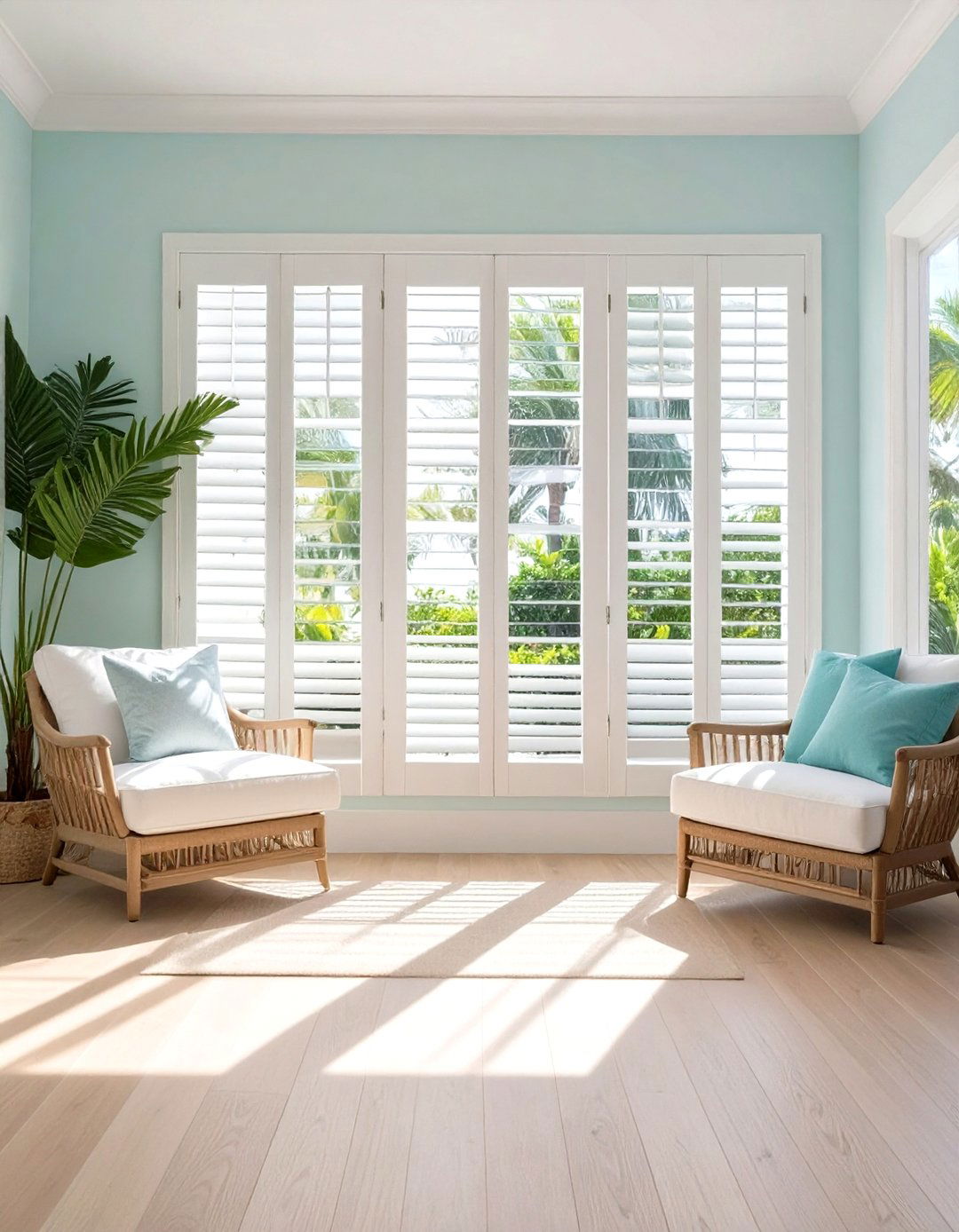 Tropical Interior with Shutter Style Doors and Windows - 30 tropical interior design ideas