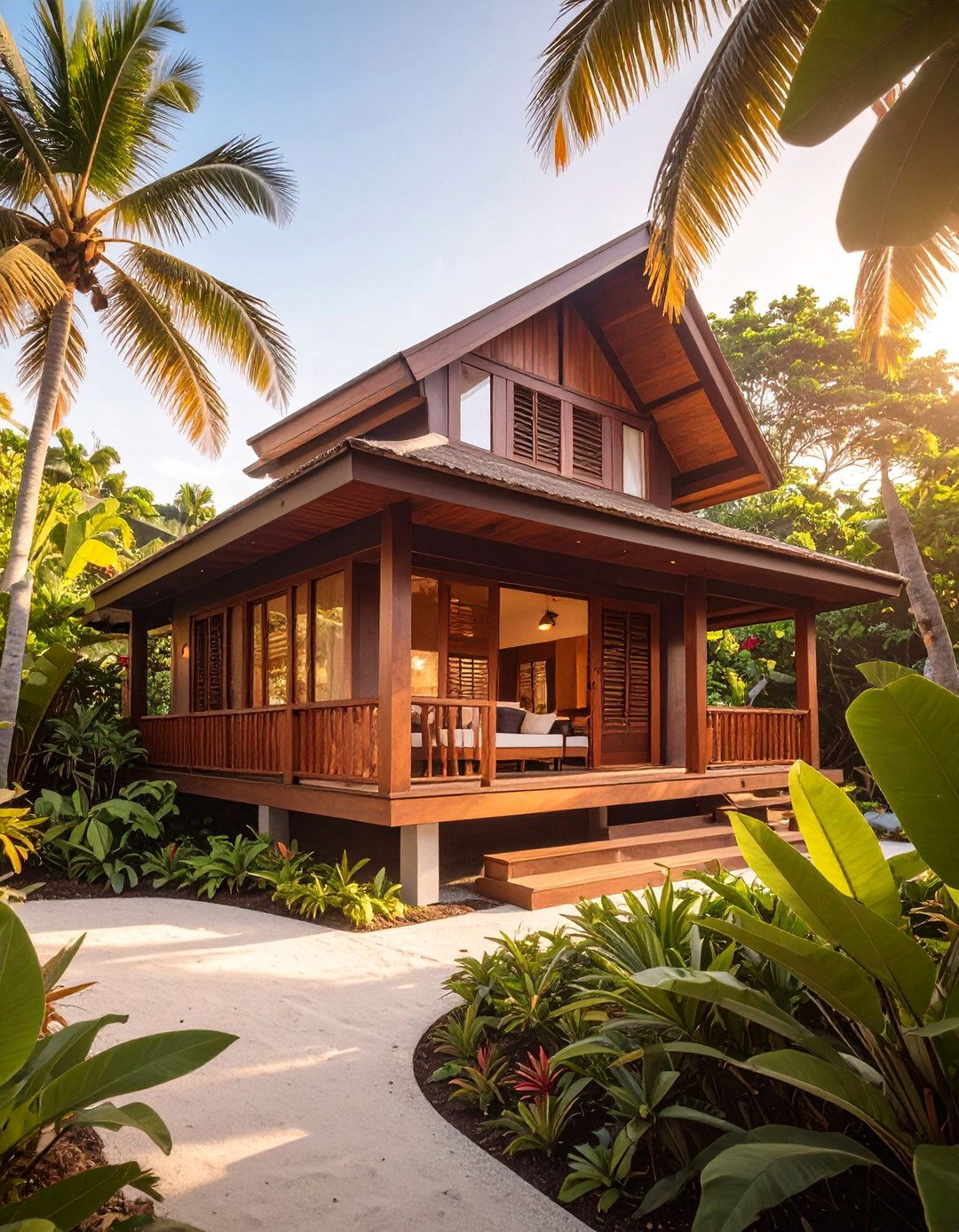 Tropical Island Inspired Bungalow - 30 bungalow house design ideas