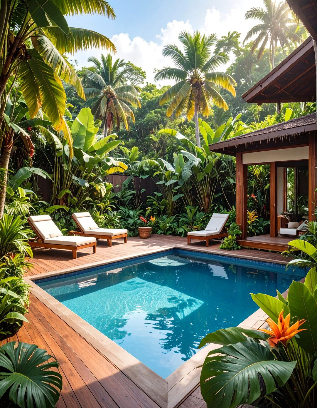 Tropical Jungle Stock Tank Pool Escape - 30 backyard stock tank pool ideas