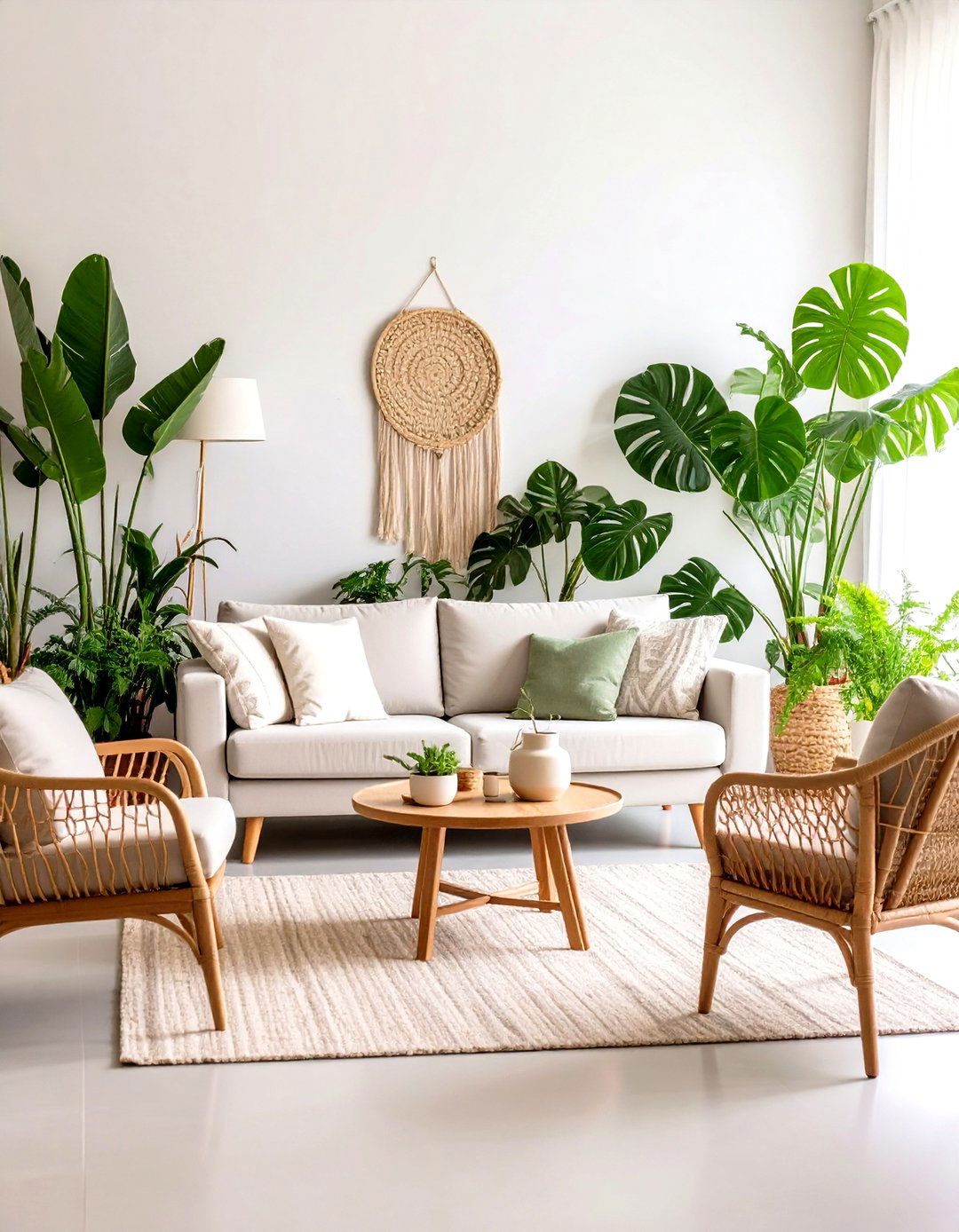 Tropical Modern Living Room - 30 grey couch living room ideas