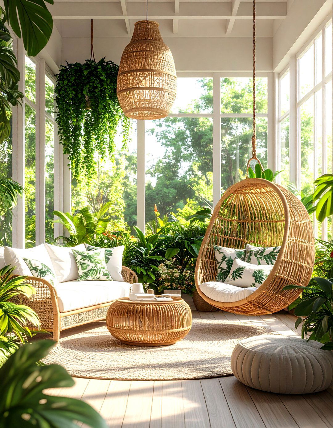 Tropical Modern Sunroom - 30 3d rendering interior design ideas