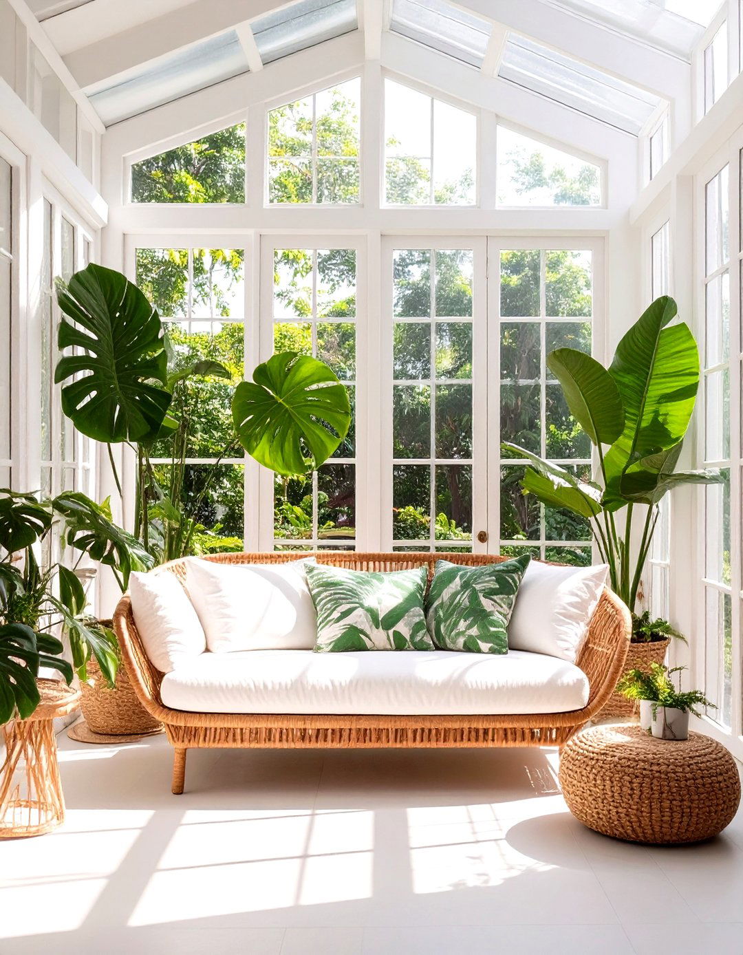 Tropical Modernism in a Small Sunroom - 30 interior design styles for small spaces ideas