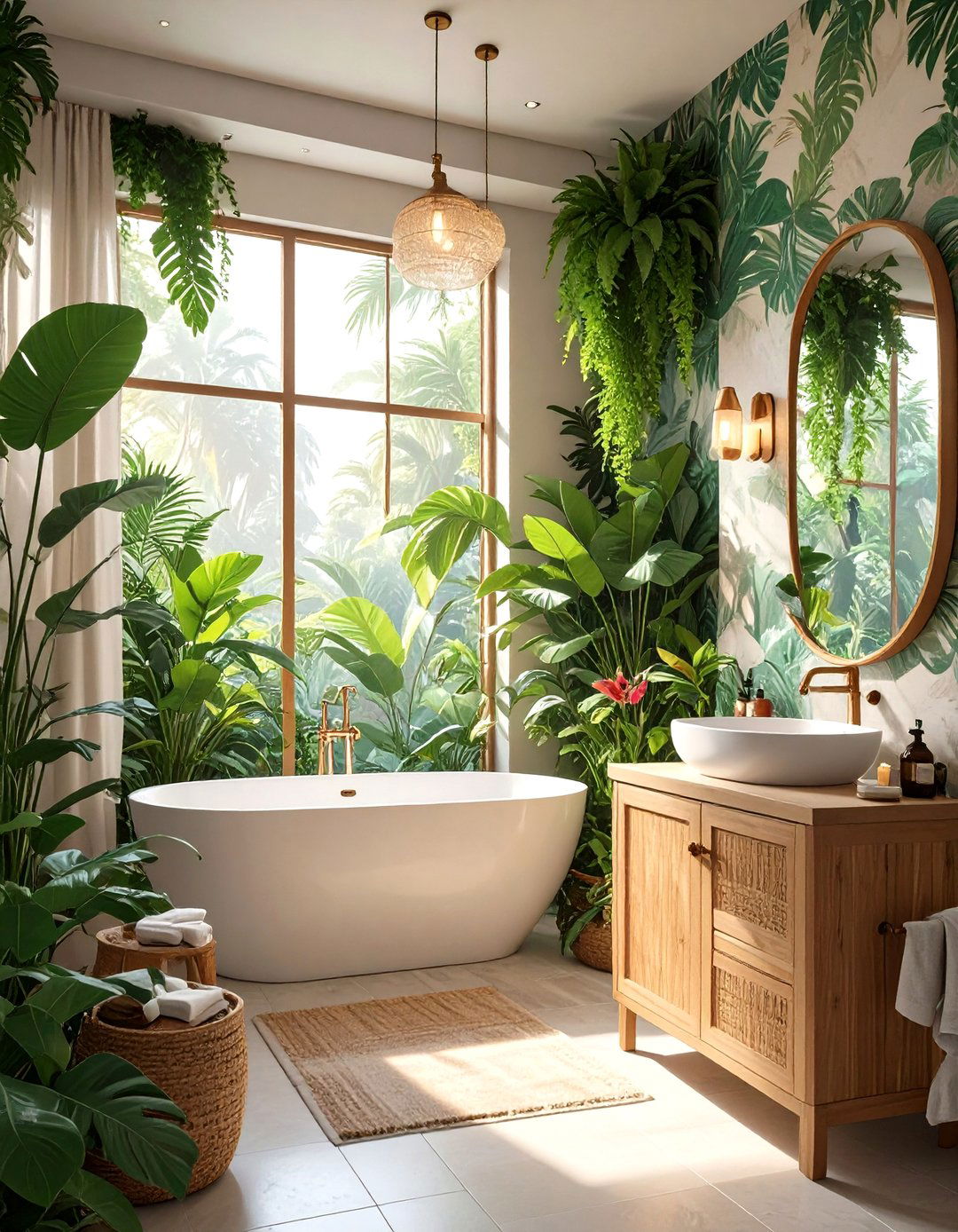 Tropical Oasis Apartment Bathroom - 30 apartment bathroom ideas
