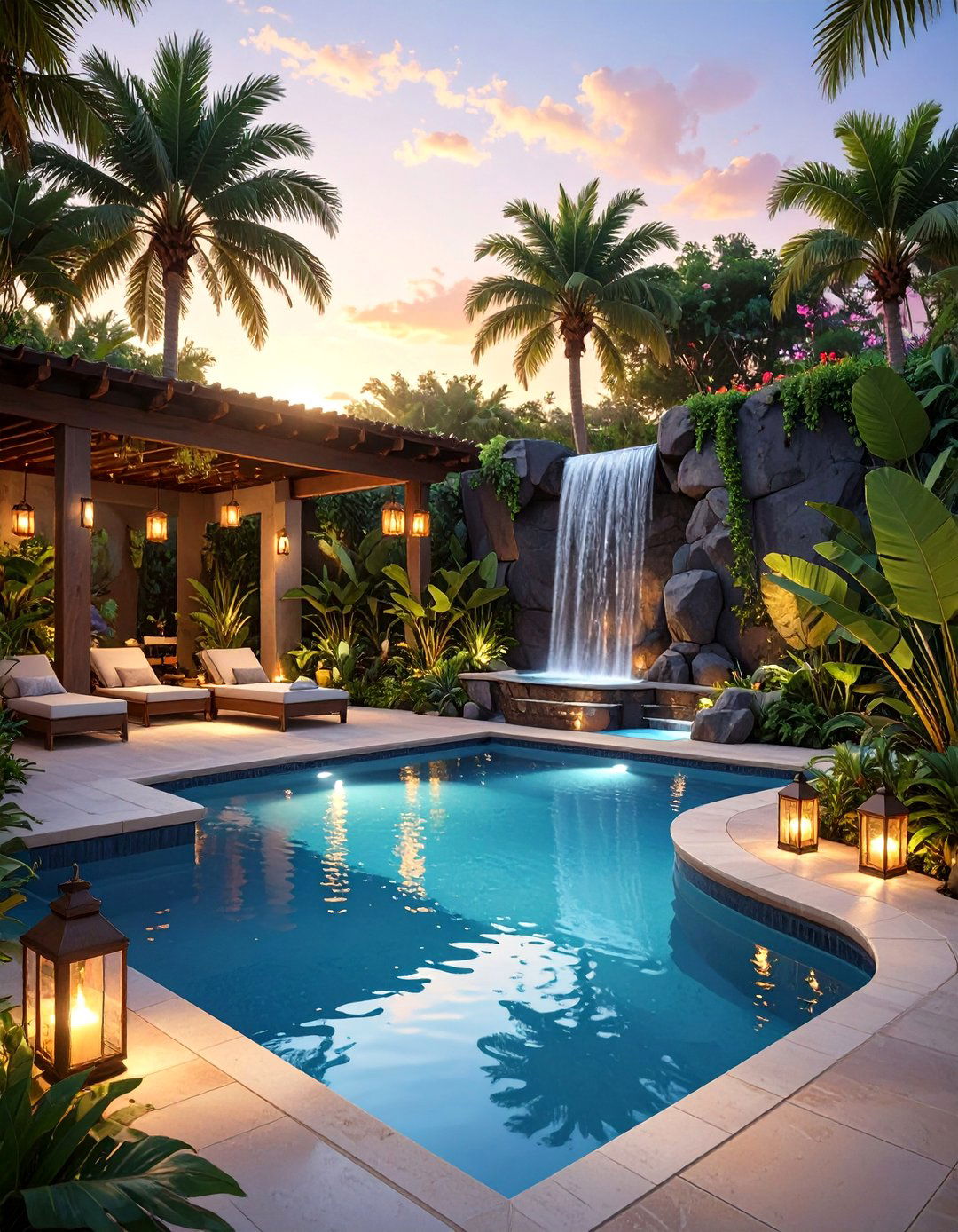 Tropical Oasis Pool Landscaping - 30 ai pool landscaping ideas