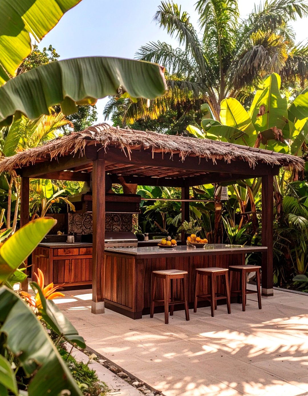 Tropical Oasis Summer Kitchen - 30 summer kitchen ideas