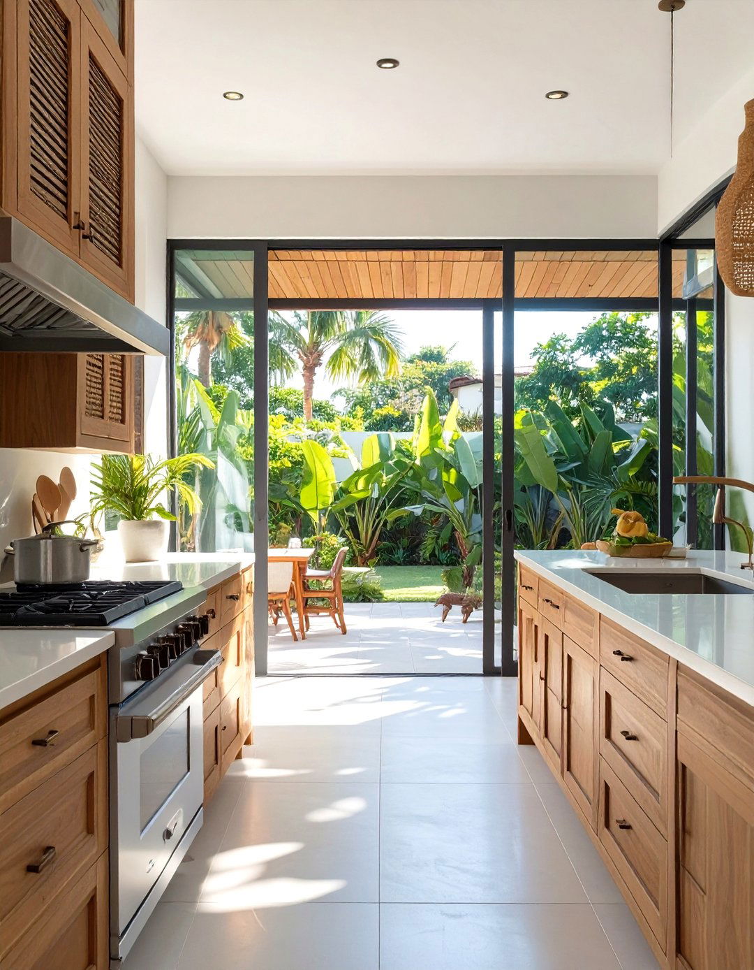 Tropical Open Air Kitchen Concept - 30 beach house kitchen ideas