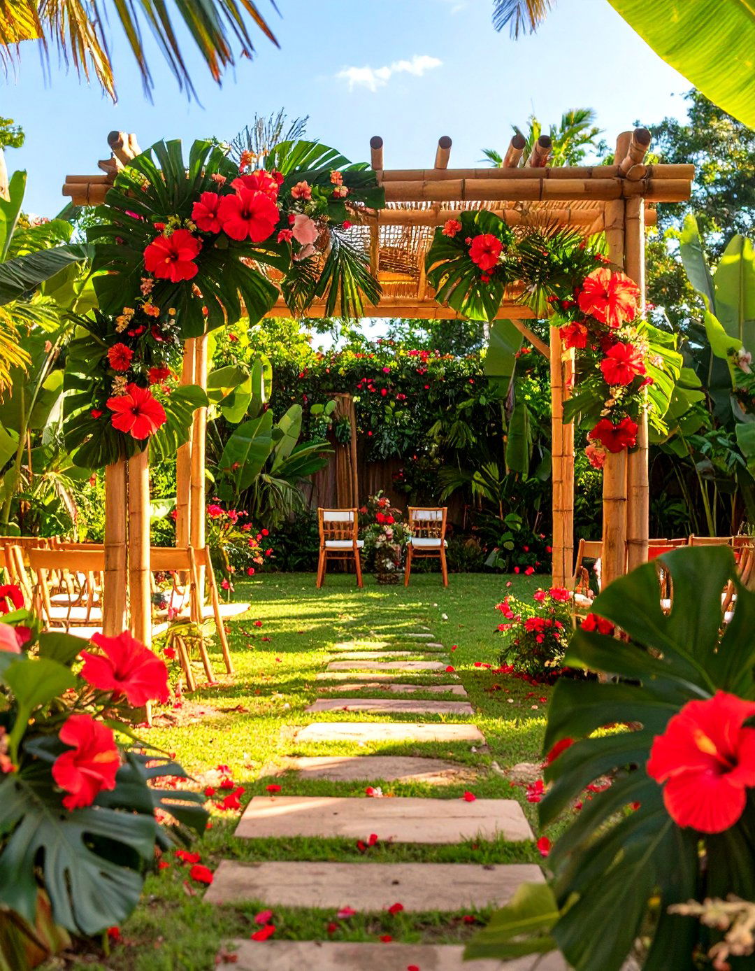 Tropical Paradise Backyard Wedding - 30 backyard wedding ideas