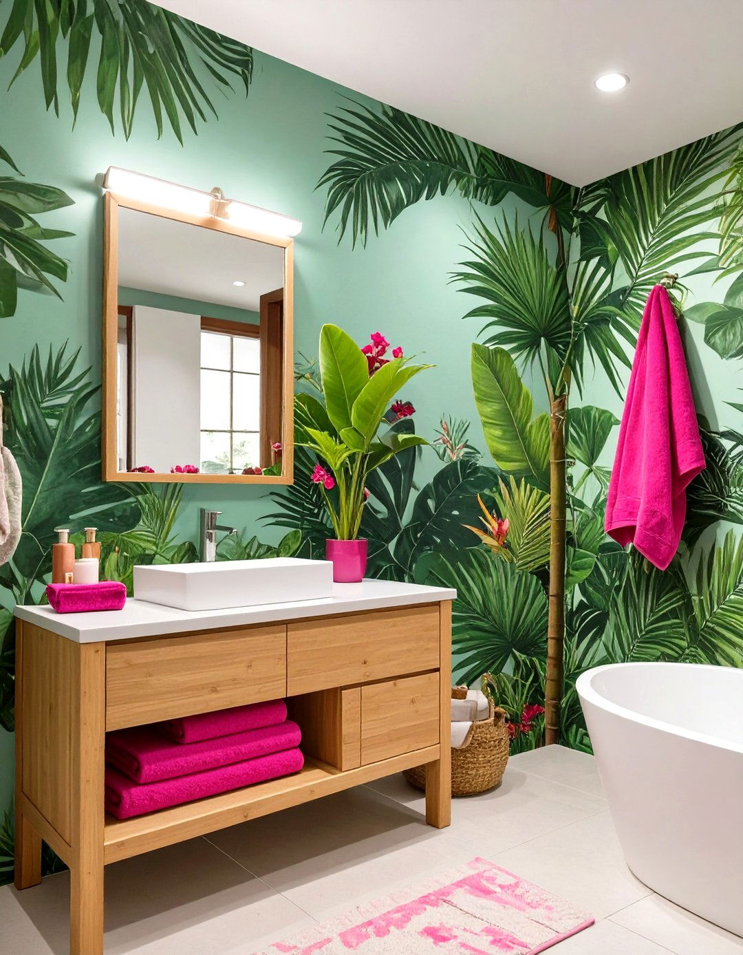 Tropical Paradise Bathroom - 30 girls bathroom ideas