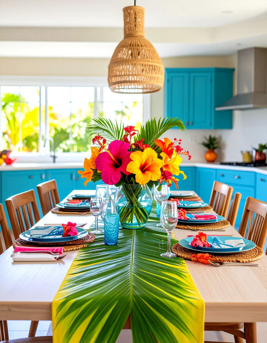 Tropical Paradise Centerpiece - 30 kitchen table decorations ideas