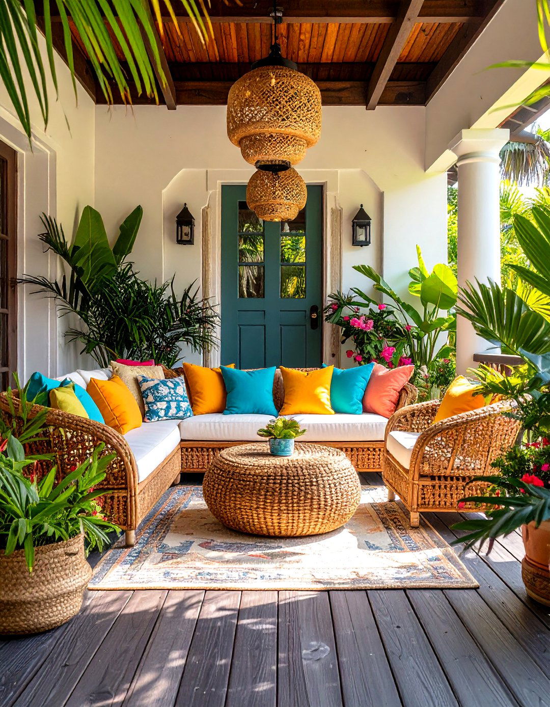 Tropical Paradise Front Porch - 30 front door porch ideas