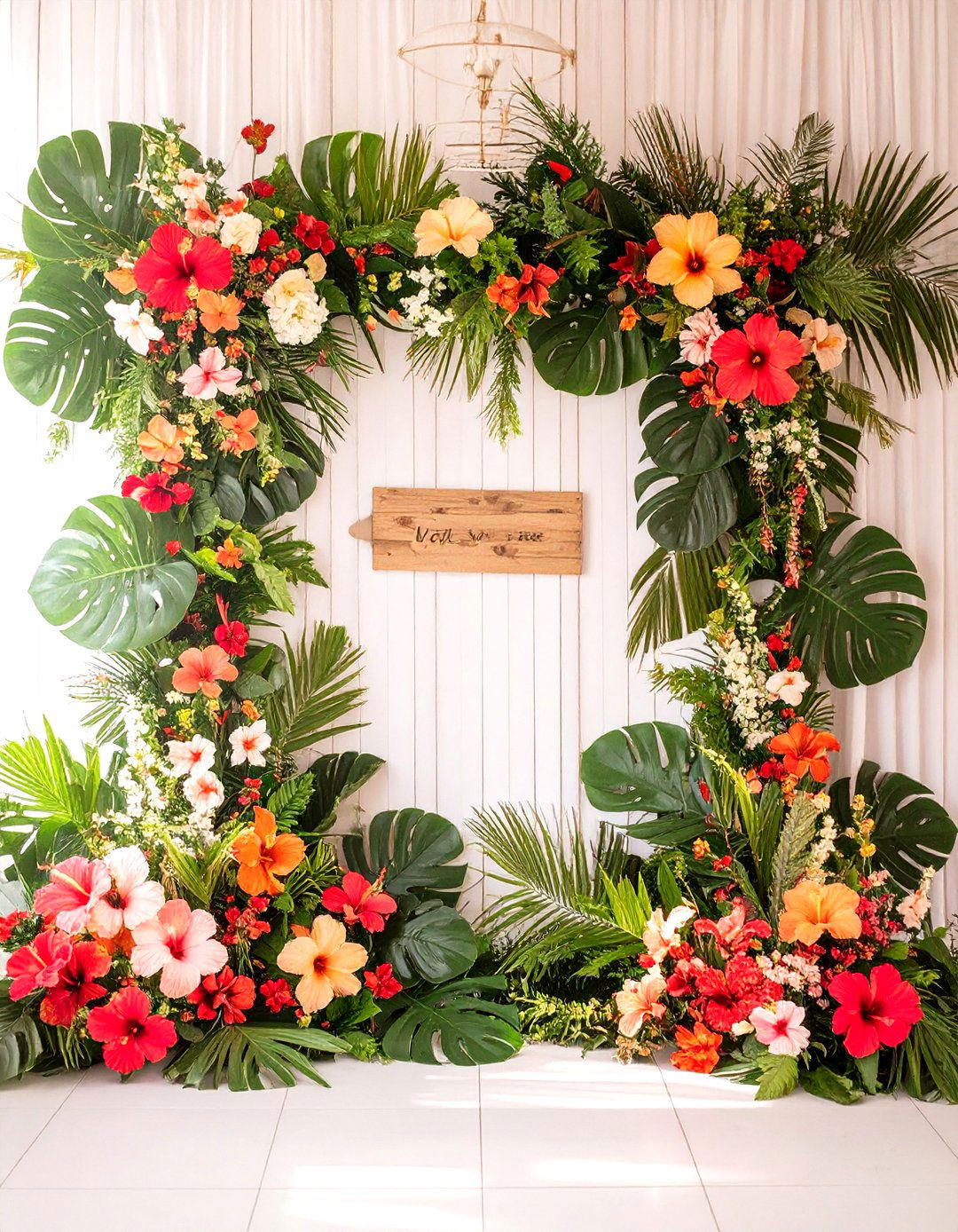 Tropical Paradise Getaway - 30 baby shower backdrop ideas