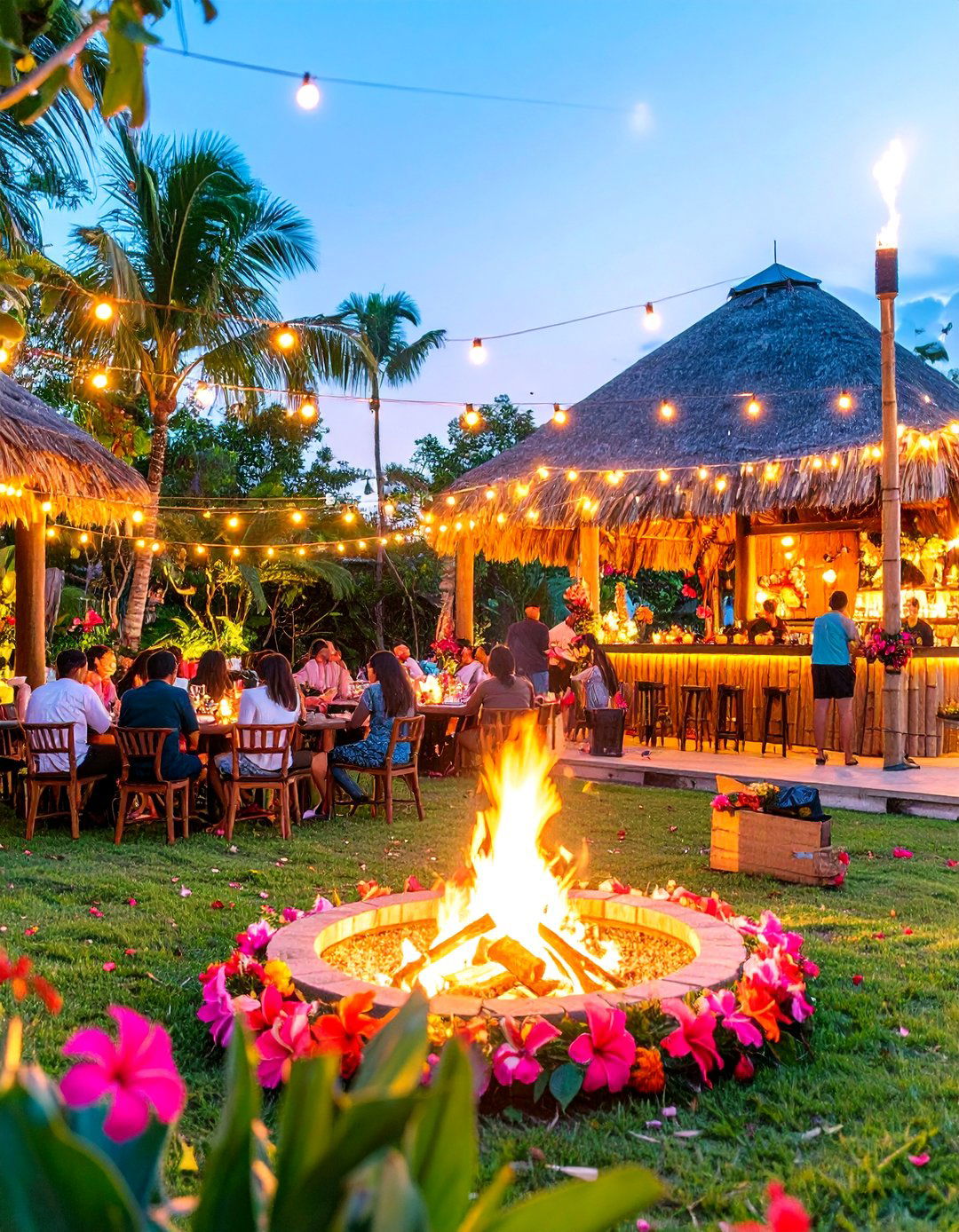 Tropical Paradise Luau - 30 backyard engagement party ideas