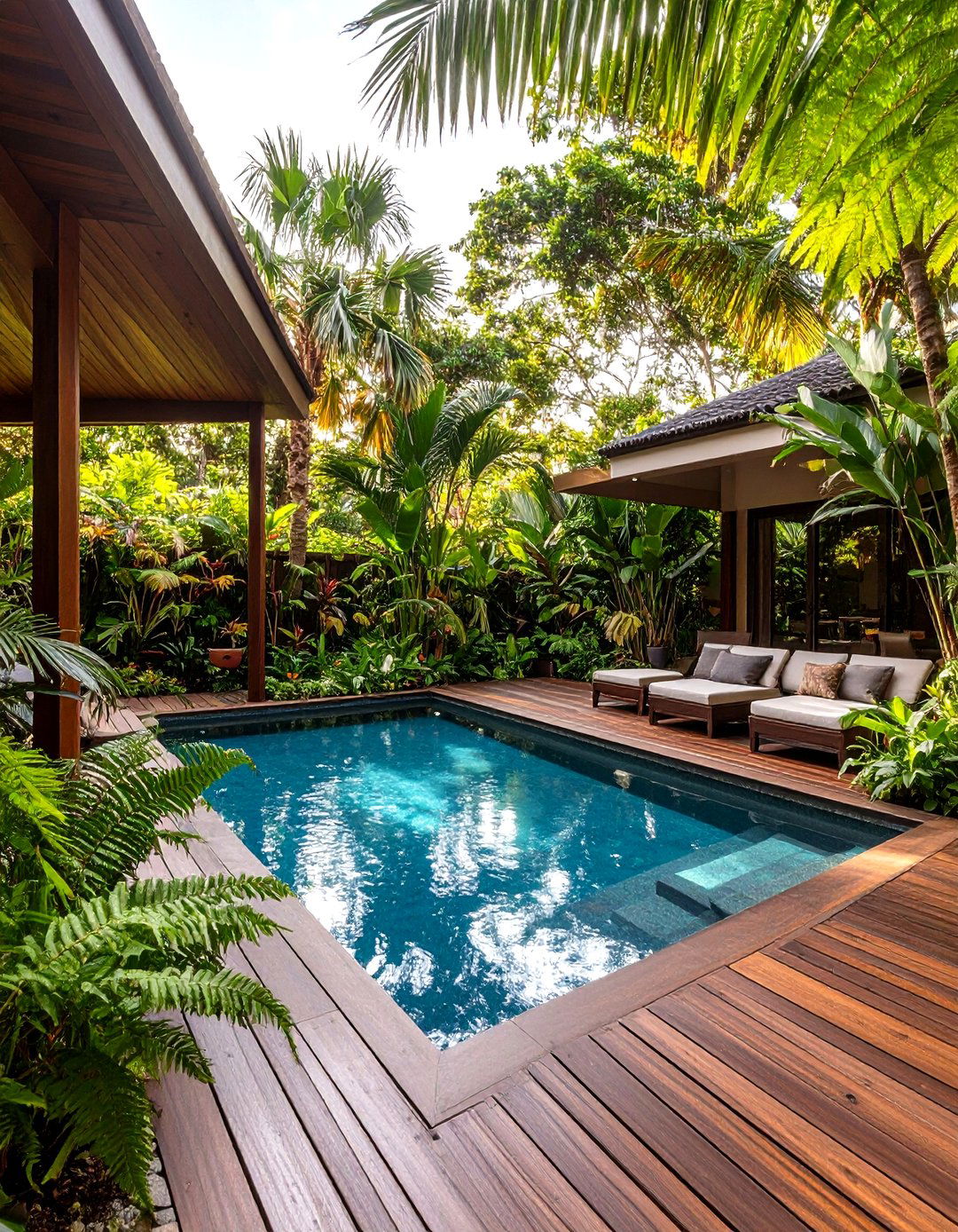 Tropical Paradise Pool Patio - 30 pool patio ideas