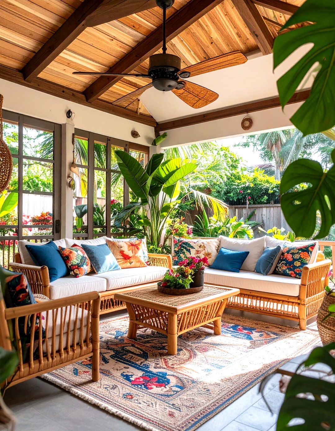 Tropical Paradise Sun Porch - 30 enclosed porch ideas