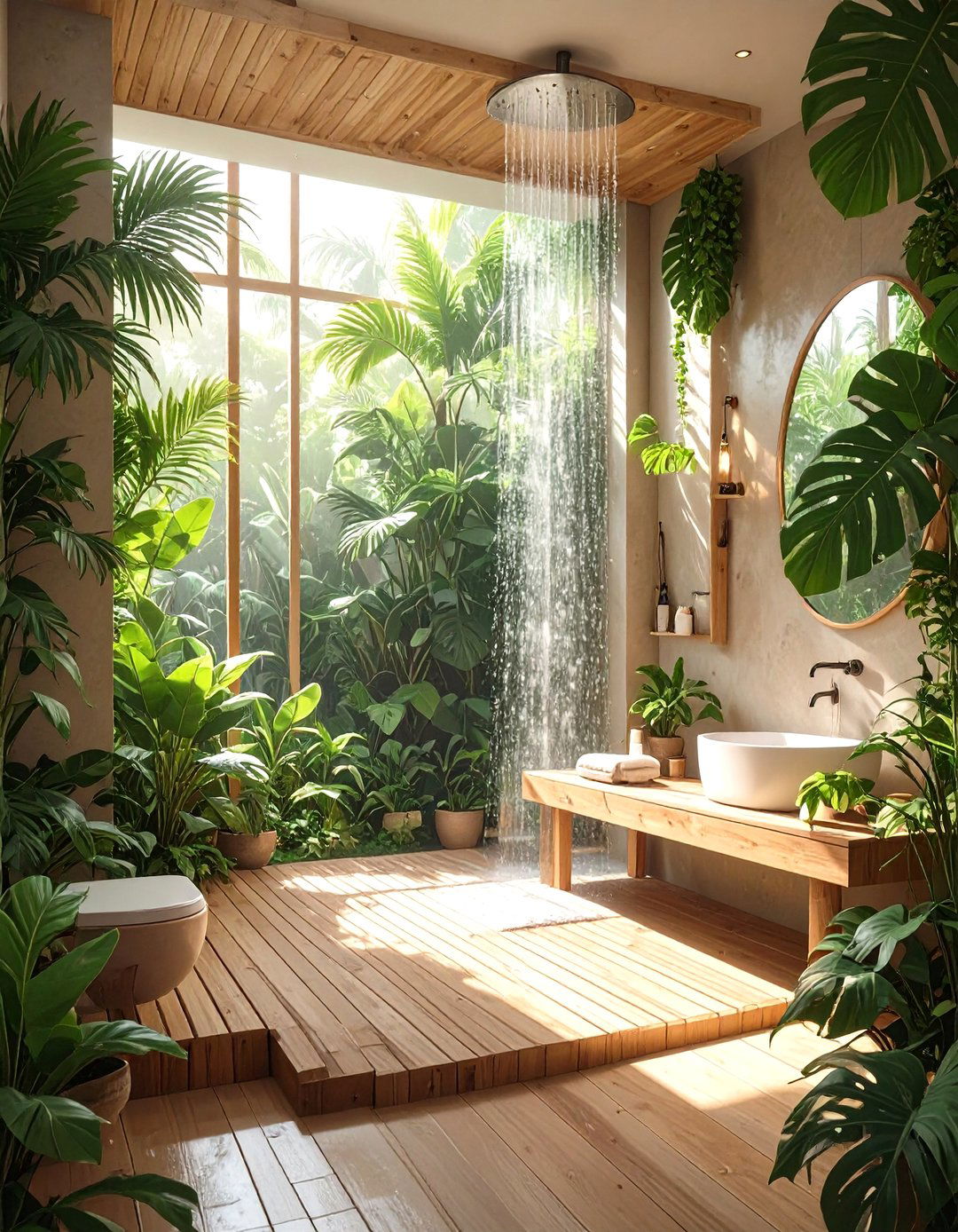 Tropical Spa Bathroom Oasis - 30 bathroom upgrade ideas