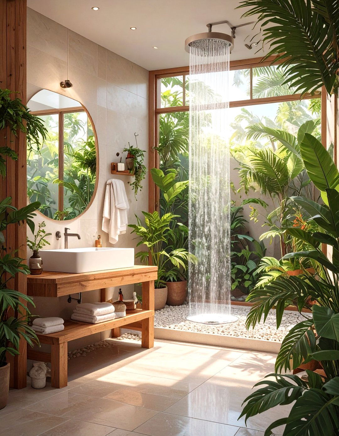 Tropical Spa Bathroom Retreat - 30 bathroom makeover ideas