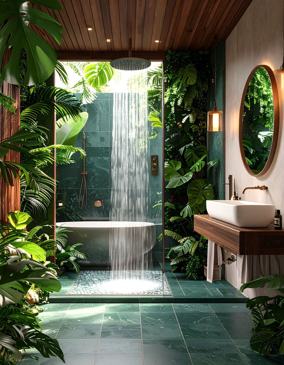 Tropical Spa Bathroom - 30 3d bathroom design ideas