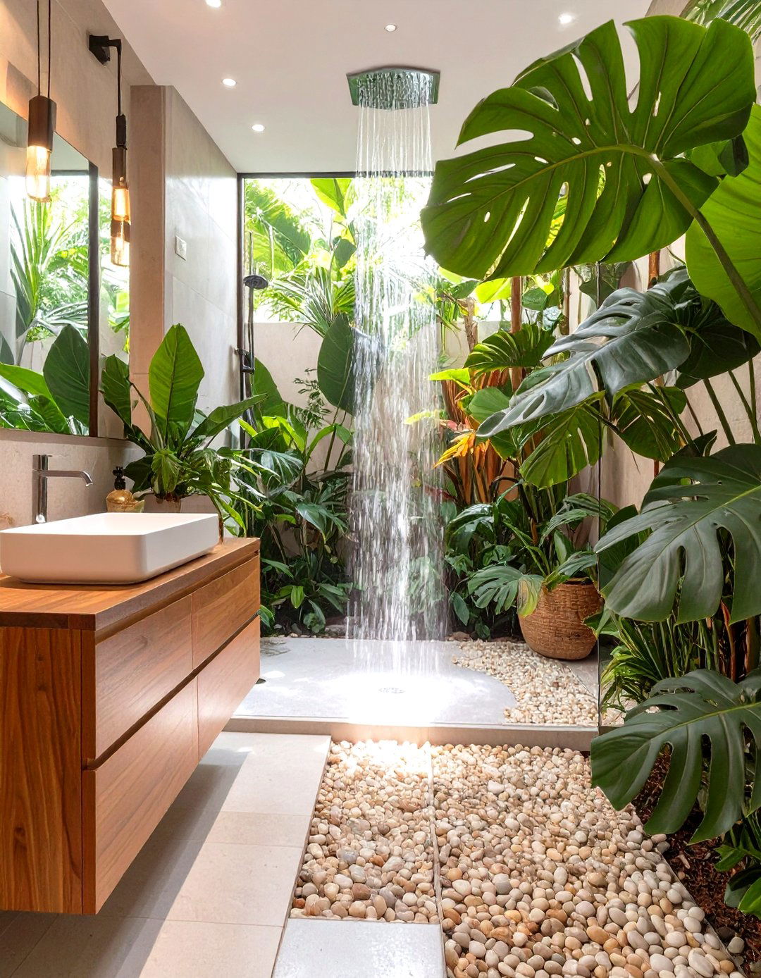 Tropical Spa Guest Bathroom - 30 guest bathroom remodel ideas