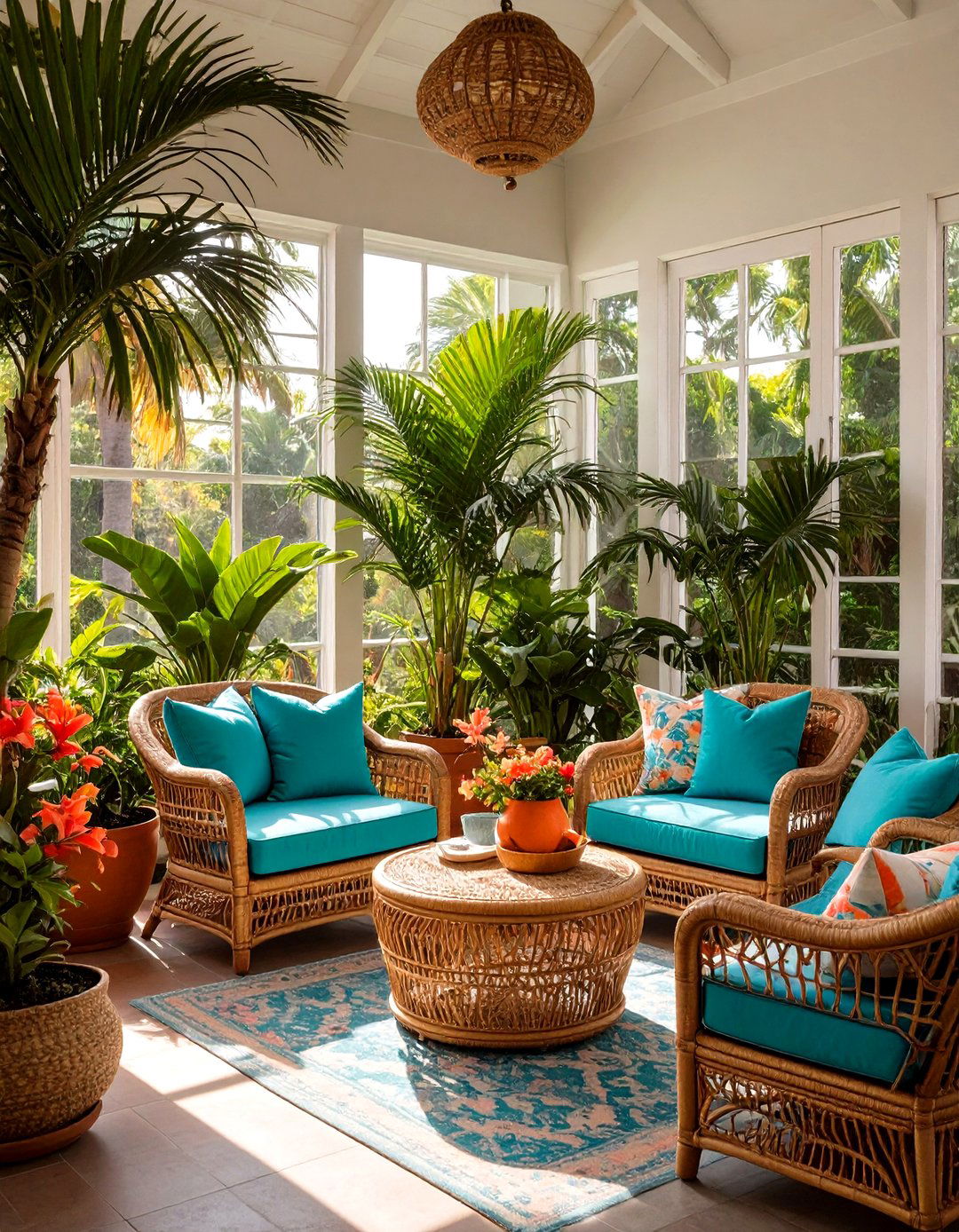 Tropical Sunroom Escape - 30 interior design rooms ideas