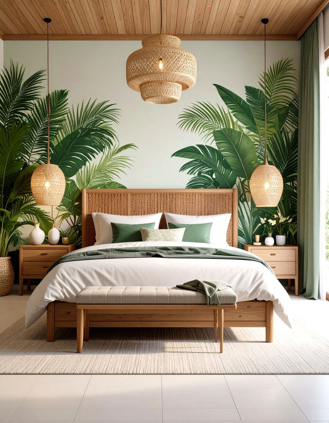 Tropical Themed Bedroom Oasis - 30 room interior design bedroom ideas