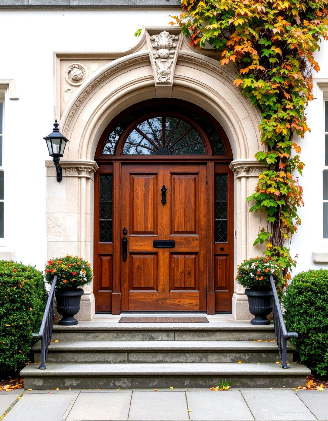 Tudor Arch Stone Entryway Door - 30 entryway front door ideas