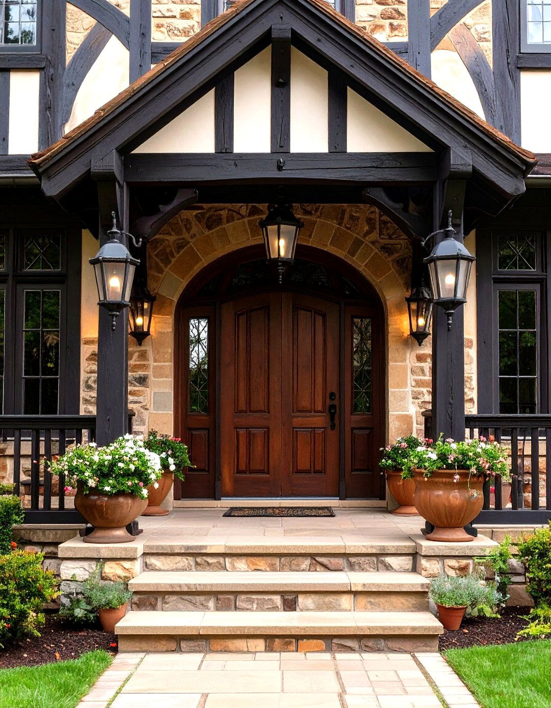 Tudor Style Porch Lighting - 30 front porch lighting ideas