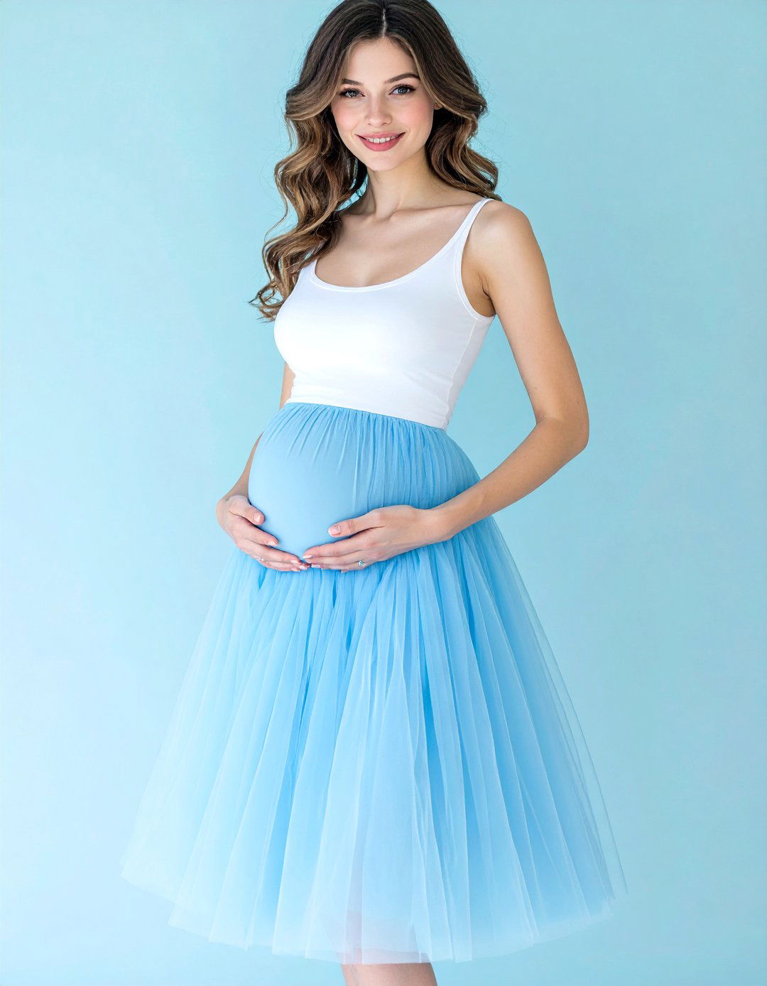Tulle Skirt and Fitted Top - 30 baby shower outfit ideas