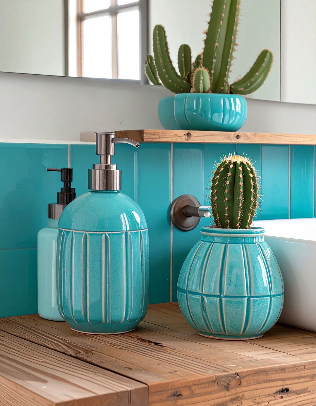 Turquoise Decor Accents for a Western Bathroom - 30 western bathroom ideas