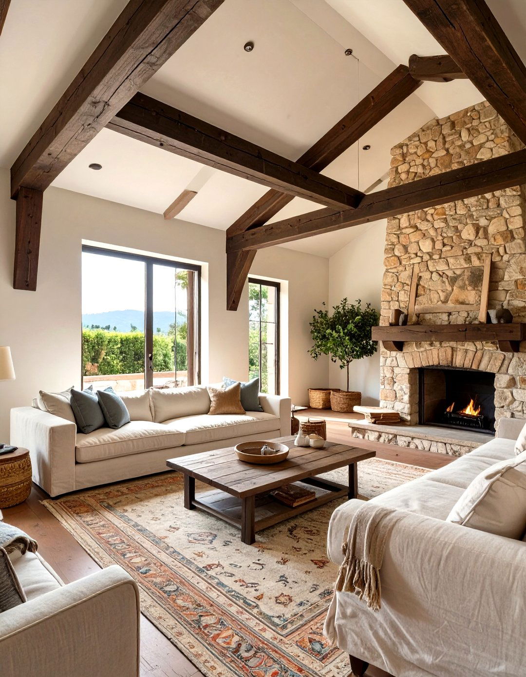 Tuscan Exposed Wood Beams - 30 tuscan interior design ideas