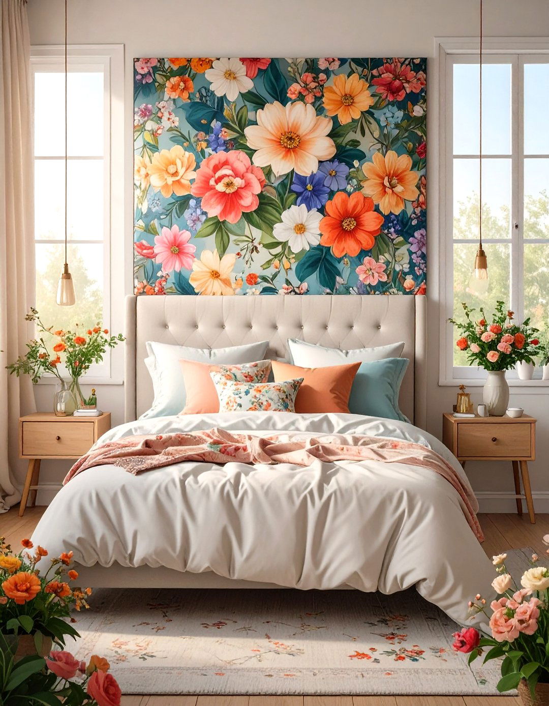 Tween Bedroom Featuring a DIY Headboard Project - 30 tween bedroom ideas