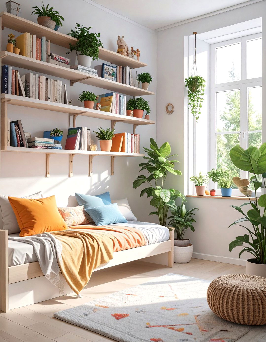 Tween Bedroom with a Flexible Shelving System - 30 tween bedroom ideas