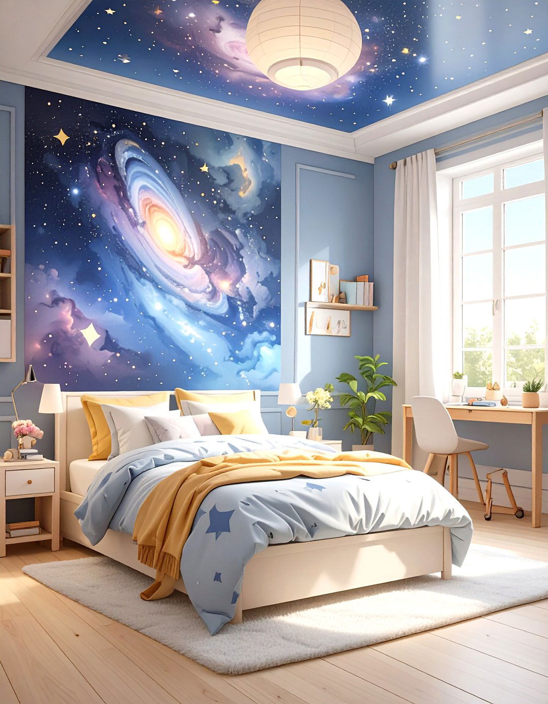 Tween Bedroom with a Galaxy and Outer Space Theme - 30 tween bedroom ideas