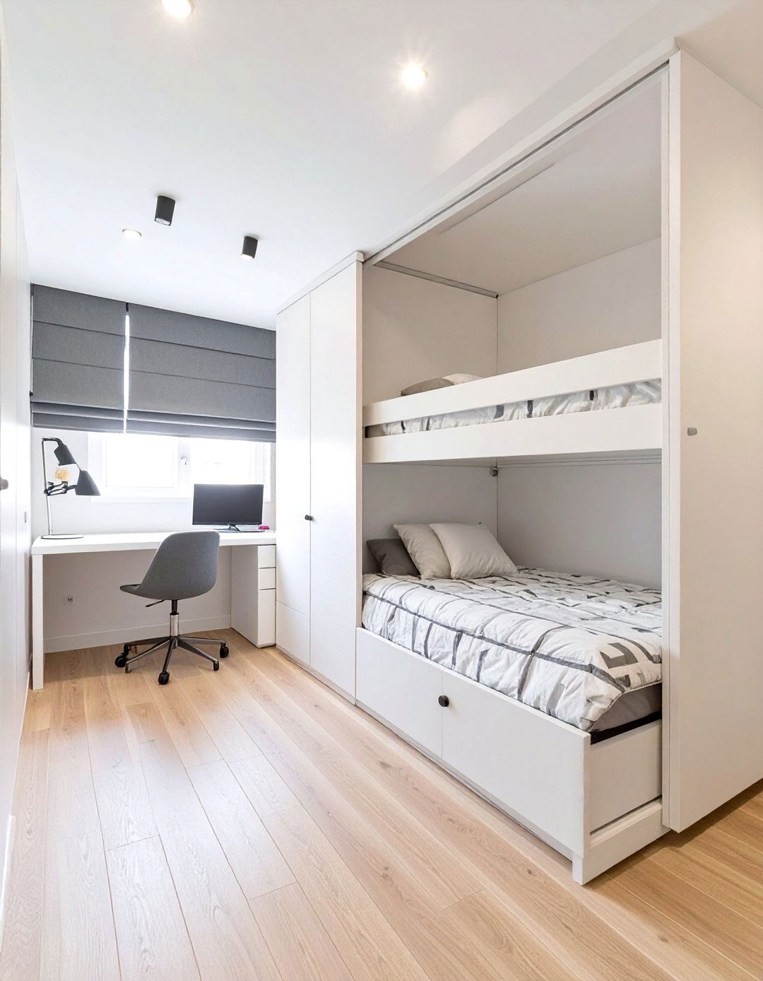 Tween Bedroom with a Murphy Bed for Multi Use Space - 30 tween bedroom ideas