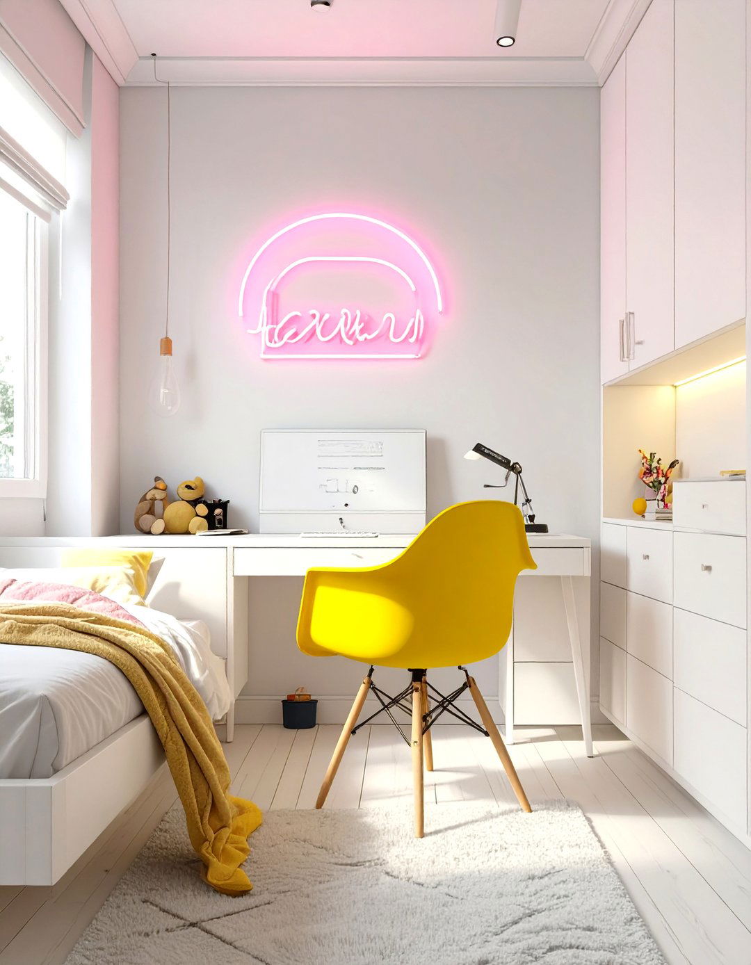 Tween Bedroom with a Pop of Neon Color - 30 tween bedroom ideas