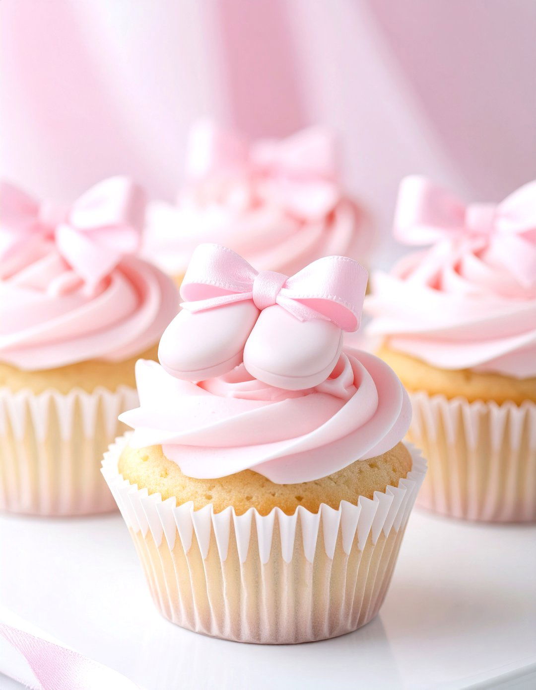 Twinkle Toes Ballet Slipper Cupcakes - 30 baby shower cupcake ideas