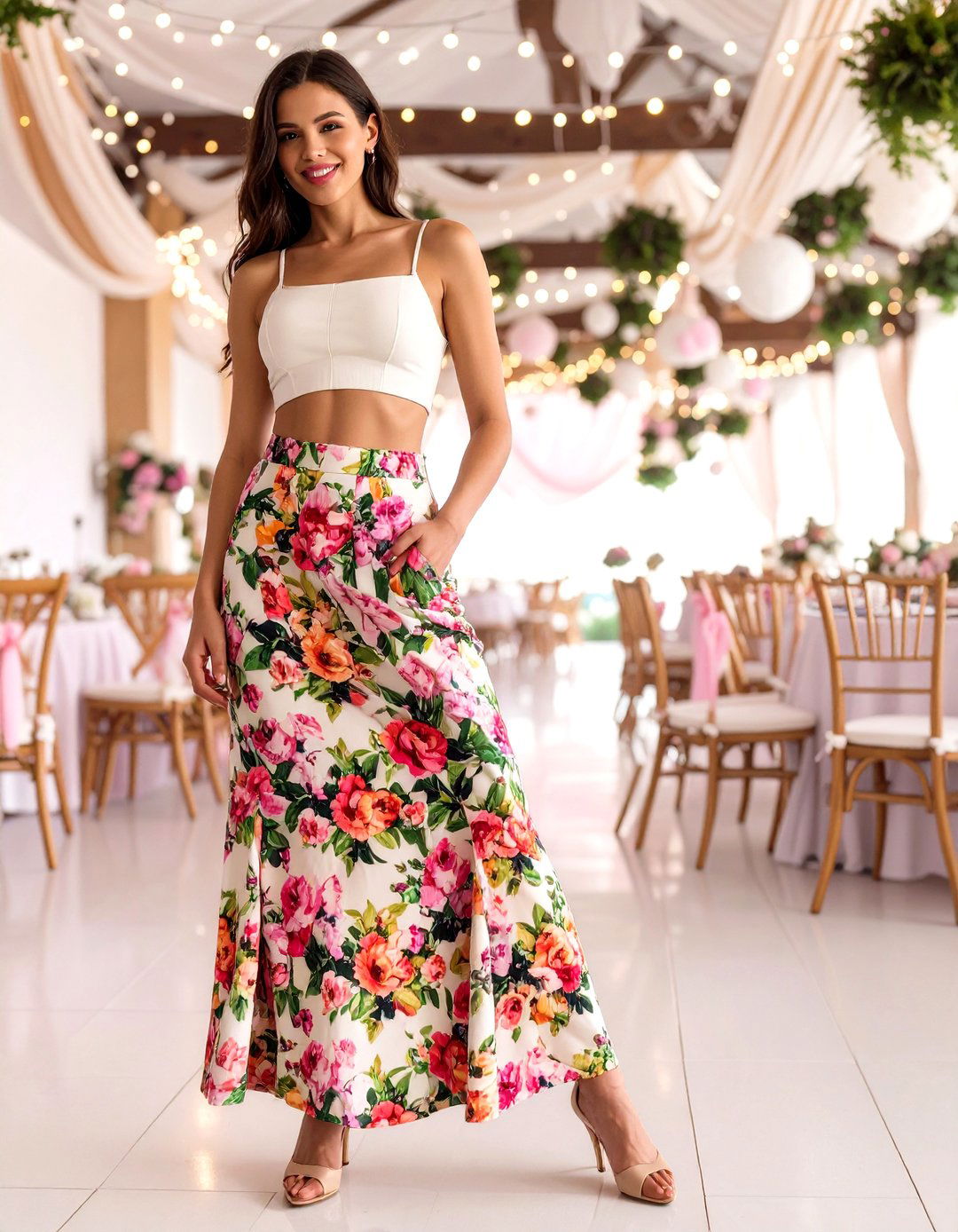 Two Piece Skirt Set - 30 baby shower outfit ideas