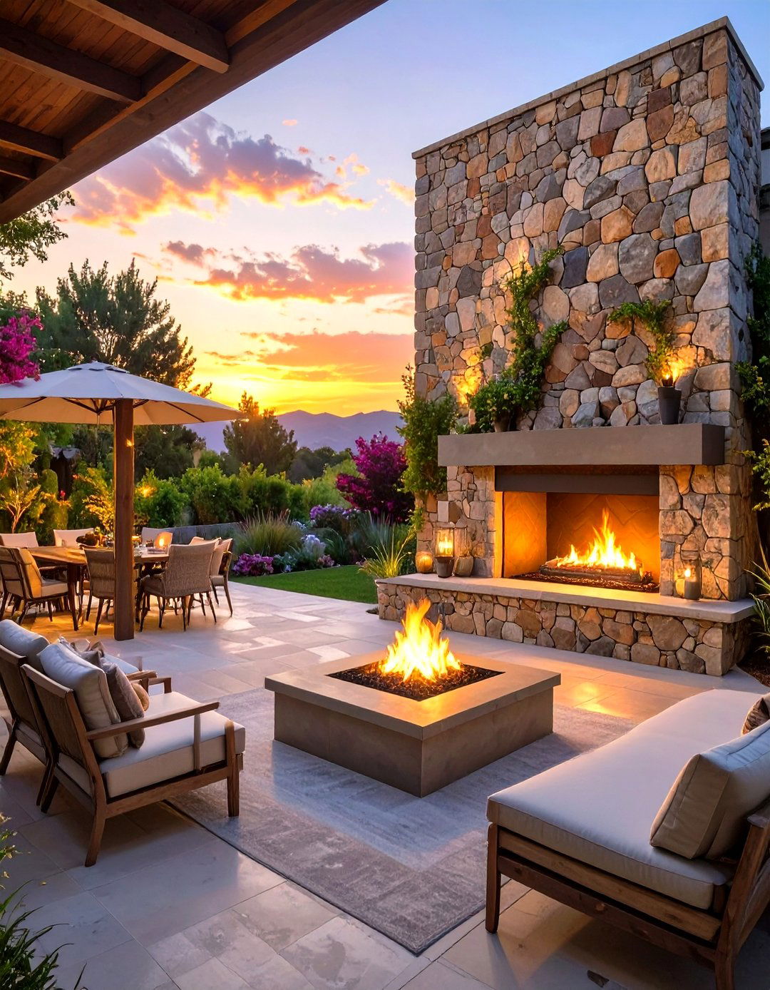 Two Sided See Through Fireplace - 30 small outdoor fireplace ideas