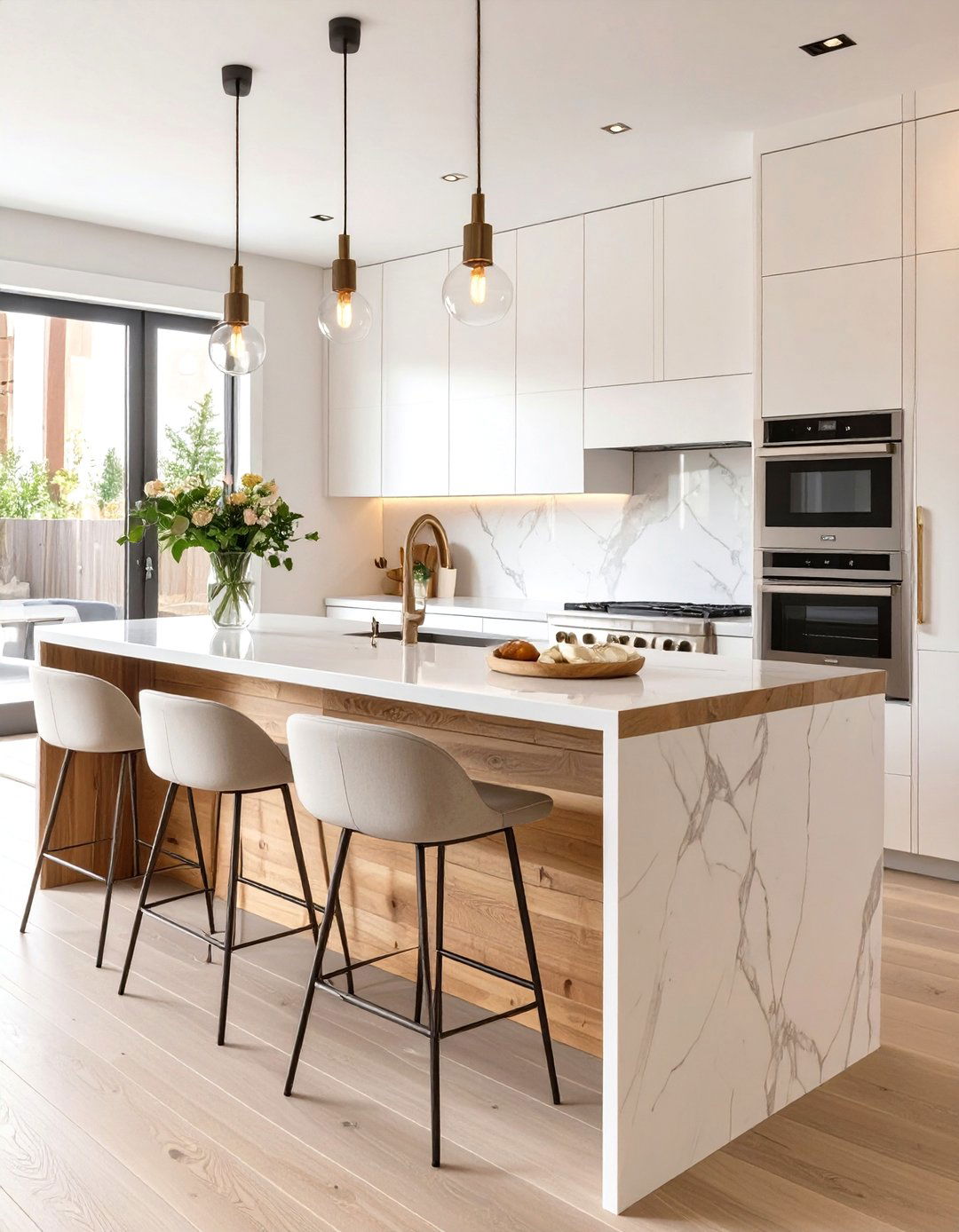 Two Tier Kitchen Island for Dining and Prep - 30 unique kitchen island ideas