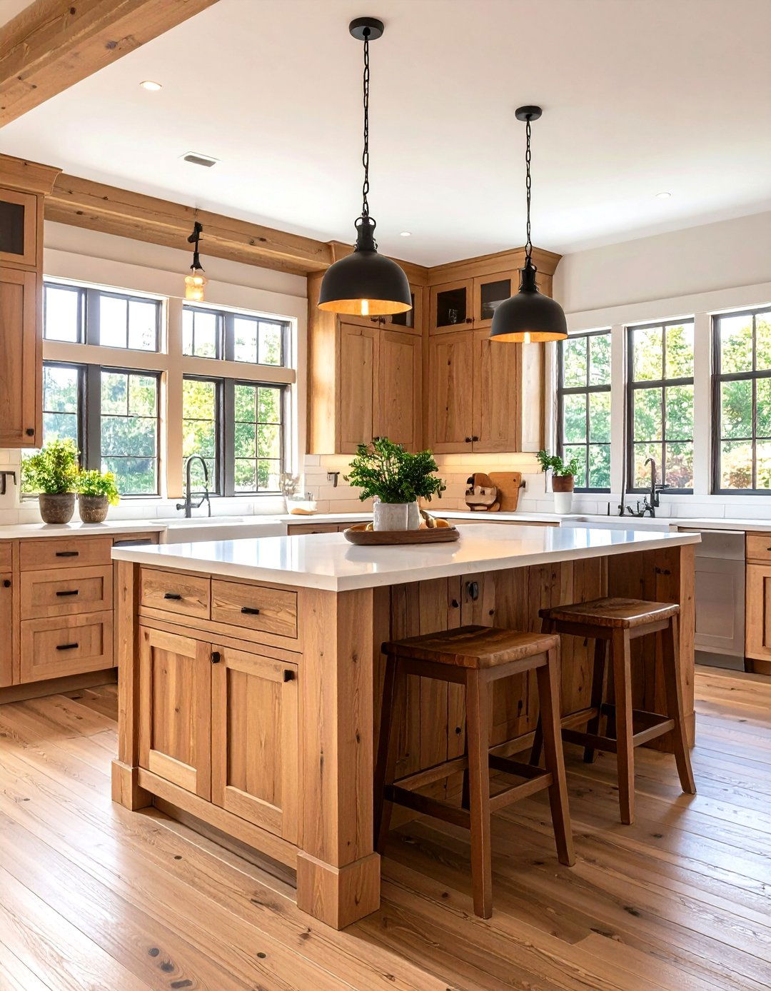 Two Tiered Farmhouse Kitchen Island - 30 rustic farmhouse kitchen island ideas