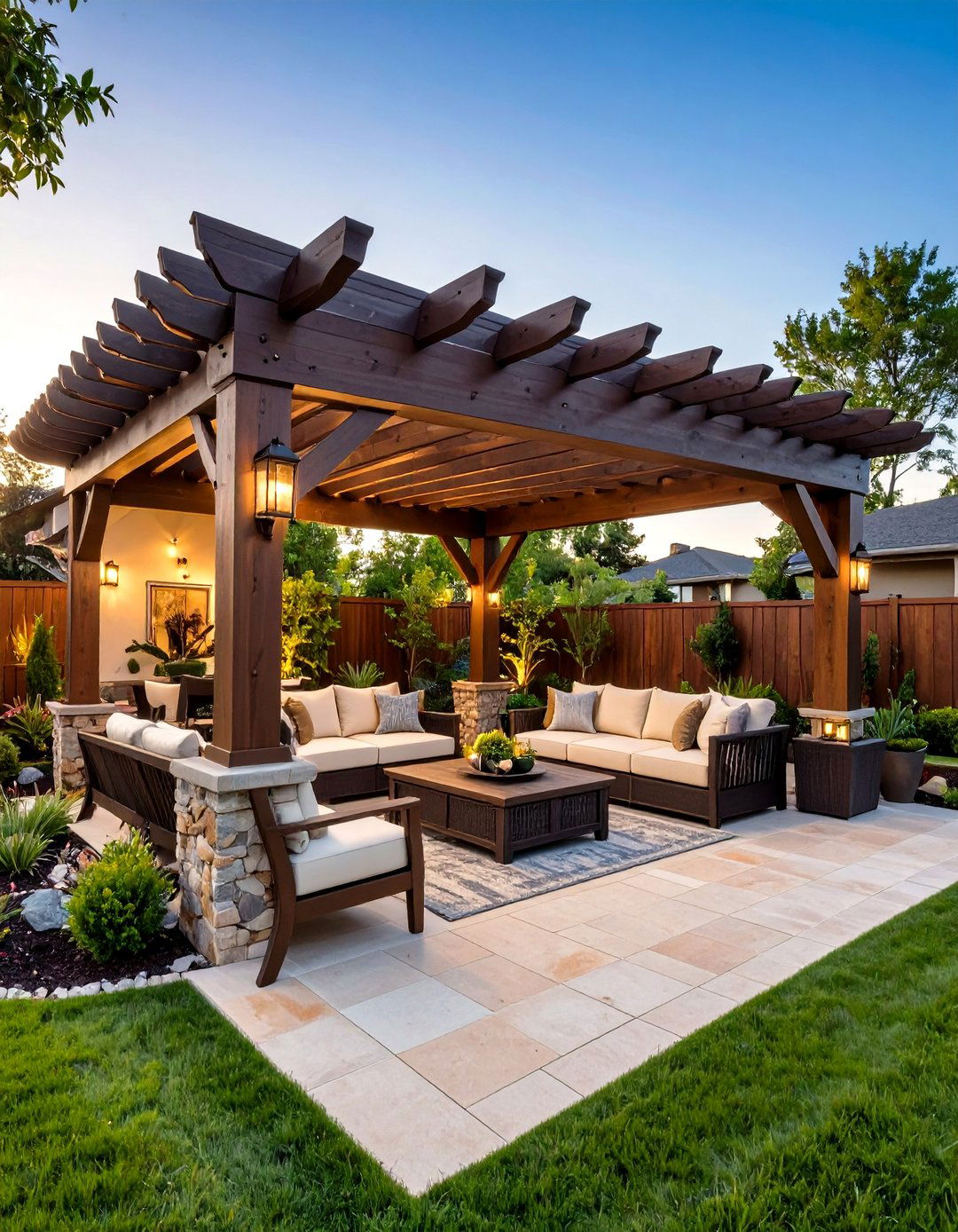 Two Tiered Patio Pergola - 30 pergola ideas for patio