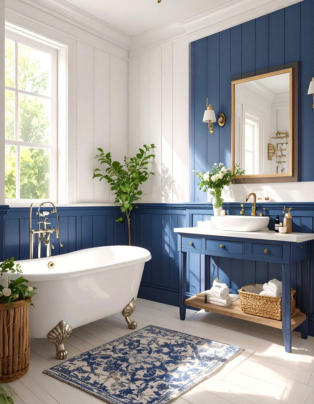 Two Tone Bathroom Wainscoting Design - 30 bathroom wainscoting ideas