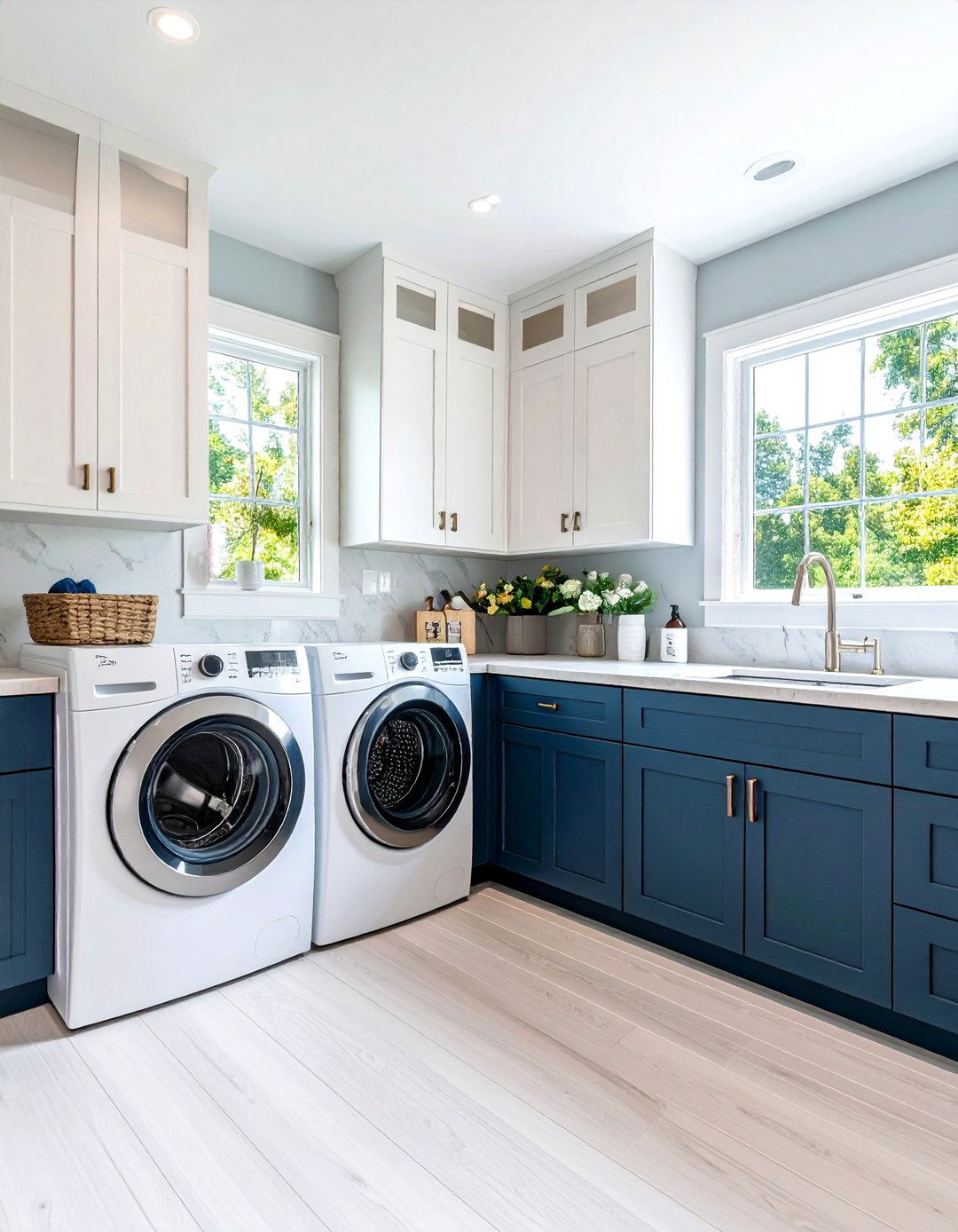 Two Tone Cabinet Laundry Room - 30 laundry room color ideas