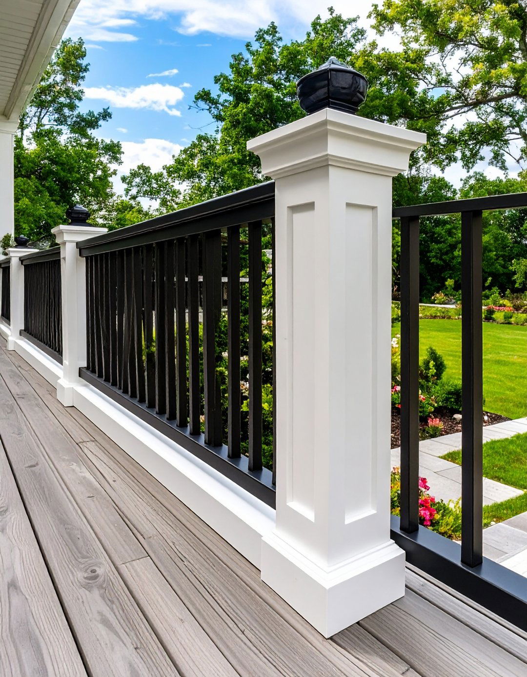 Two Tone Composite Railing - 30 modern deck railing ideas