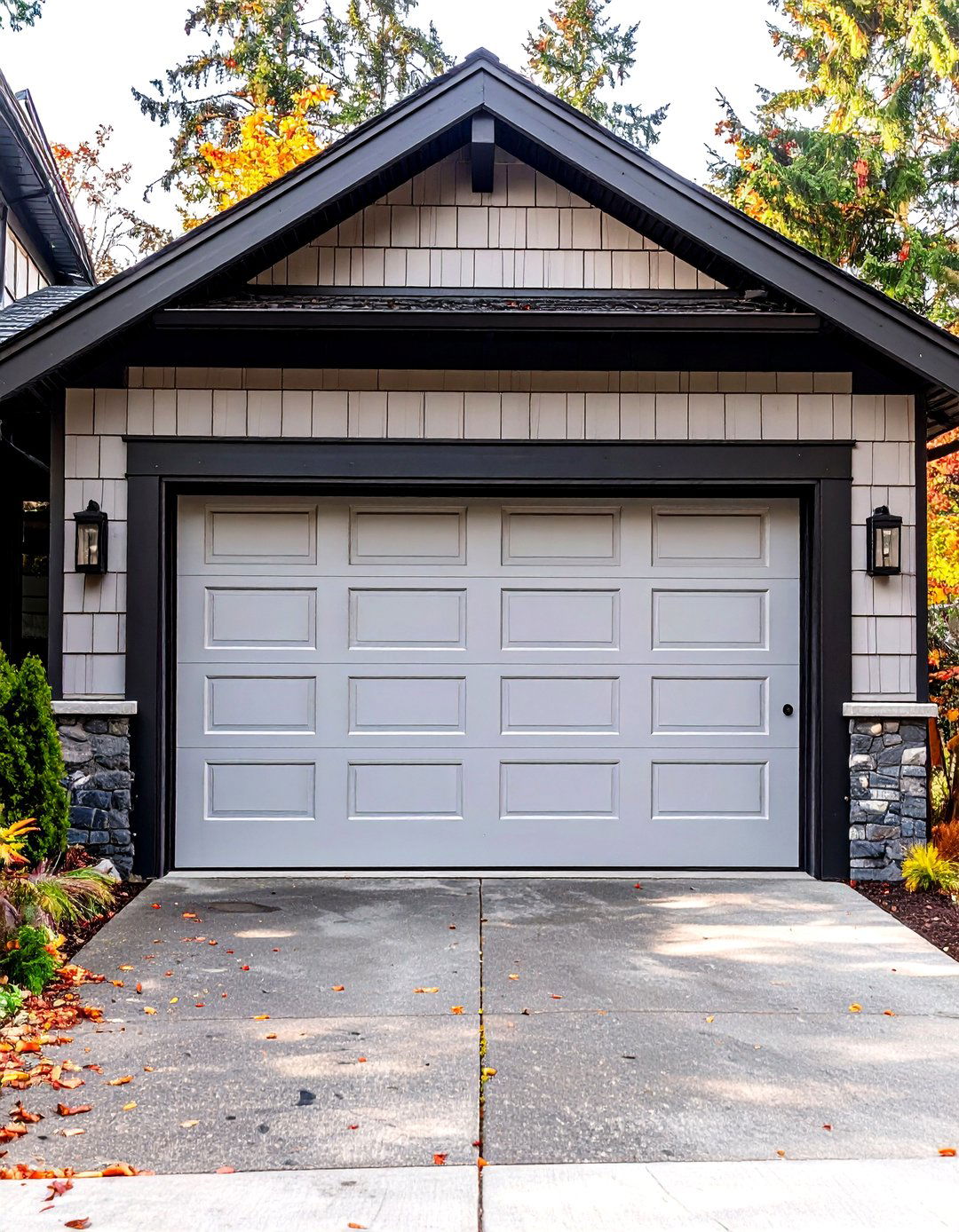 Two Tone Garage Door Design - 30 garage door paint ideas