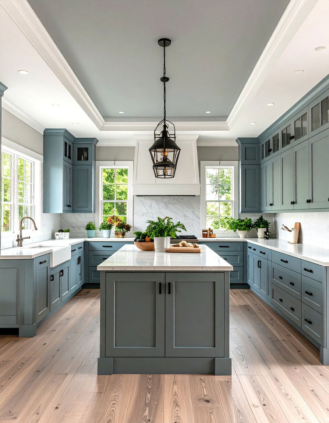 Two Tone Painted Kitchen Ceiling - 30 kitchen ceiling ideas