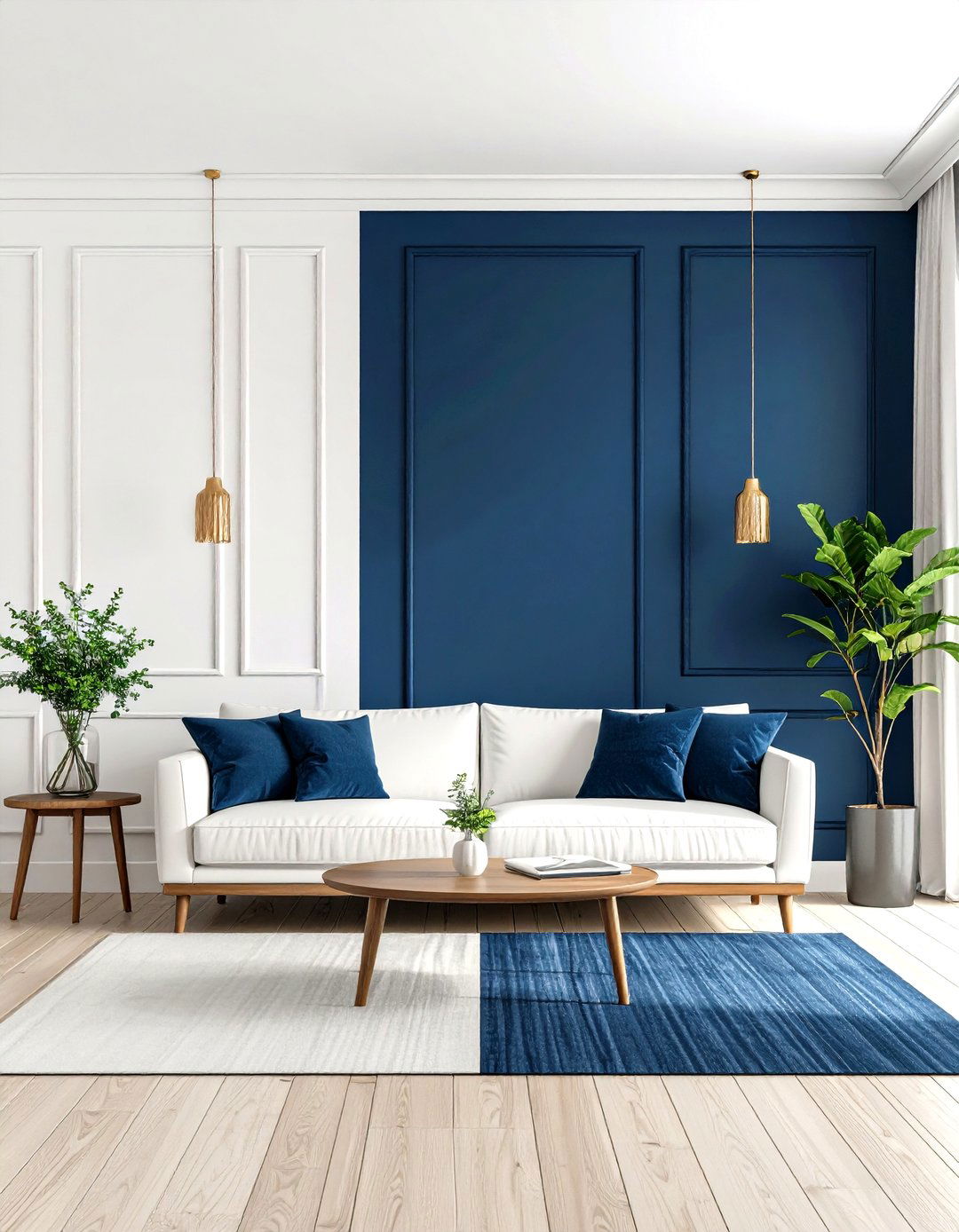 Two Tone Painted Living Room Wall - 30 living room wall ideas