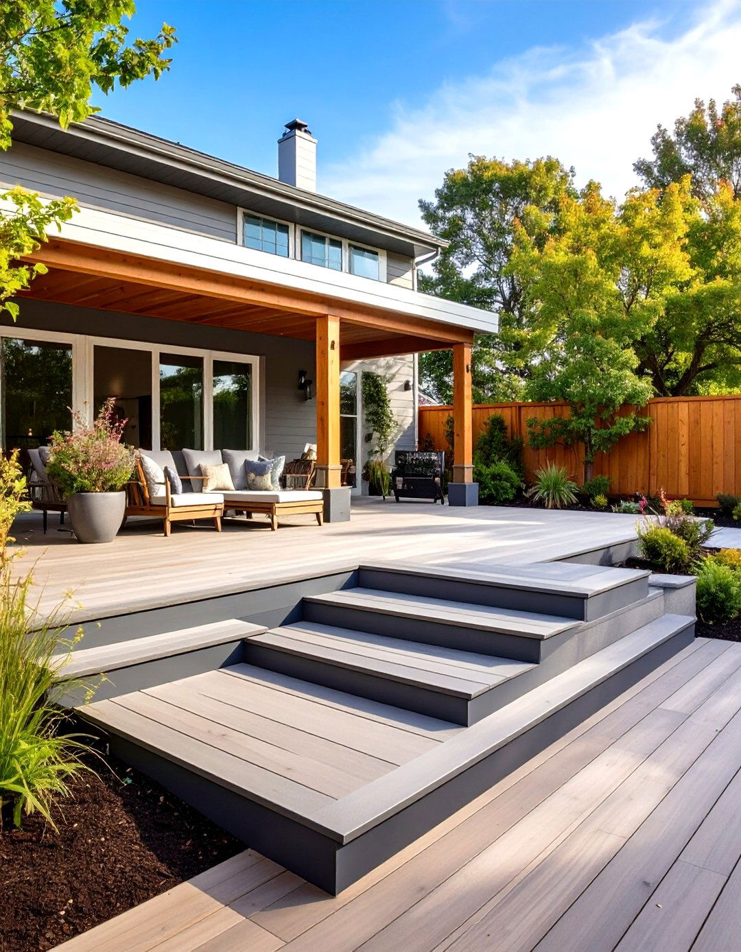 Two Tone Patio Deck - 30 patio deck ideas